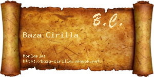 Baza Cirilla névjegykártya